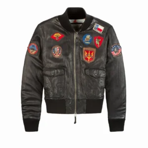OFFICIAL MISS TOP GUN® LEATHER JACKET - detail shot