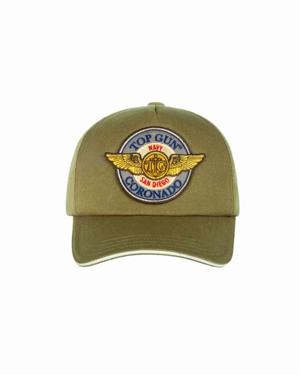 Top Gun Coronado tactical hat in washed navy twill with embroidered badge