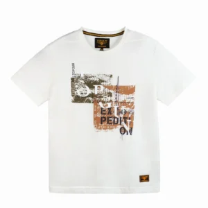 Top Gun Expedition graphic tee in washed army green with expedition badge