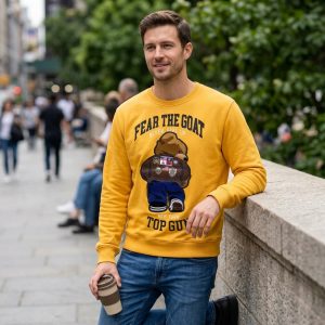 top gun fear the goat teddy crewneck lifestyle front male.webp