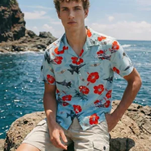 TOP GUN® "HAWAIIAN" SHORT SLEEVE SHIRT gallery image 6