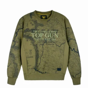 TOP GUN® "MAP" CREWNECK - back view