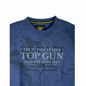 TOP GUN® "MAP" CREWNECK - detail shot