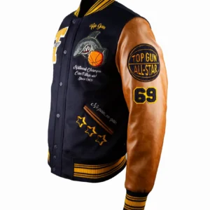TOP GUN® "SHARK" VARSITY JACKET - back view